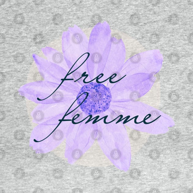Free Femme (Purple flower delicate aesthetic) by F-for-Fab